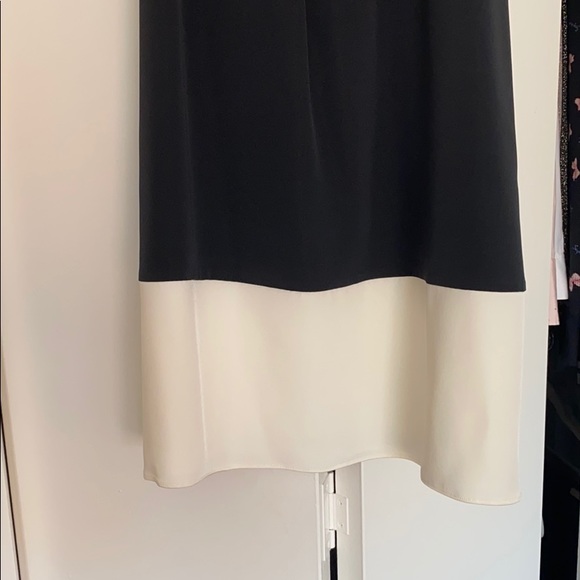 Theory Black and Ivory Silk Dress - Picture 3 of 6